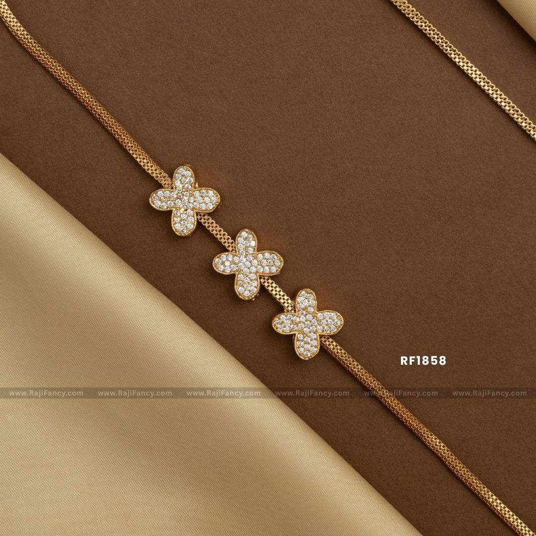 3 Butterfly Gold Chain (30 inches) RF1858