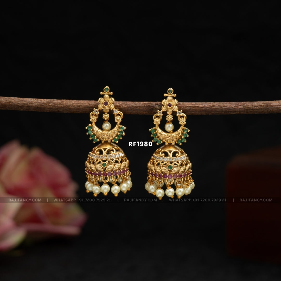 Aadhira Floral Jhumka RF1980