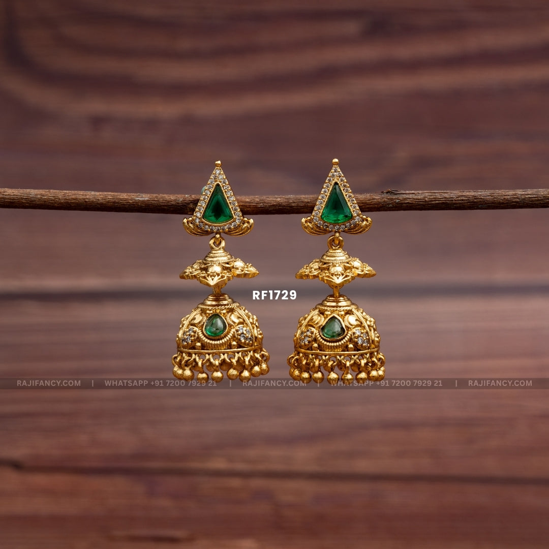 Avantika Emerald Jhumka RF1729