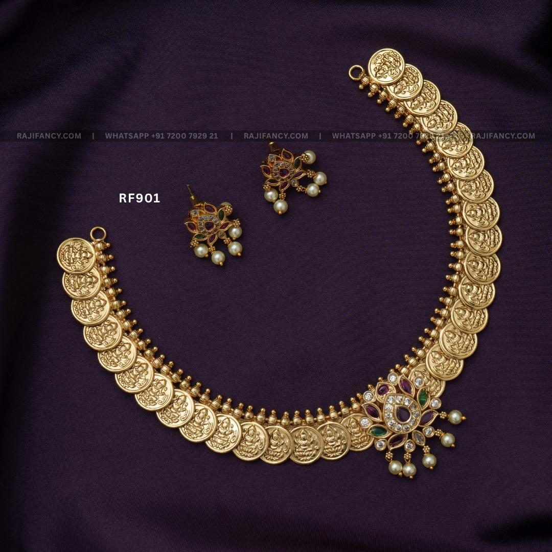 Floral Coin Necklace