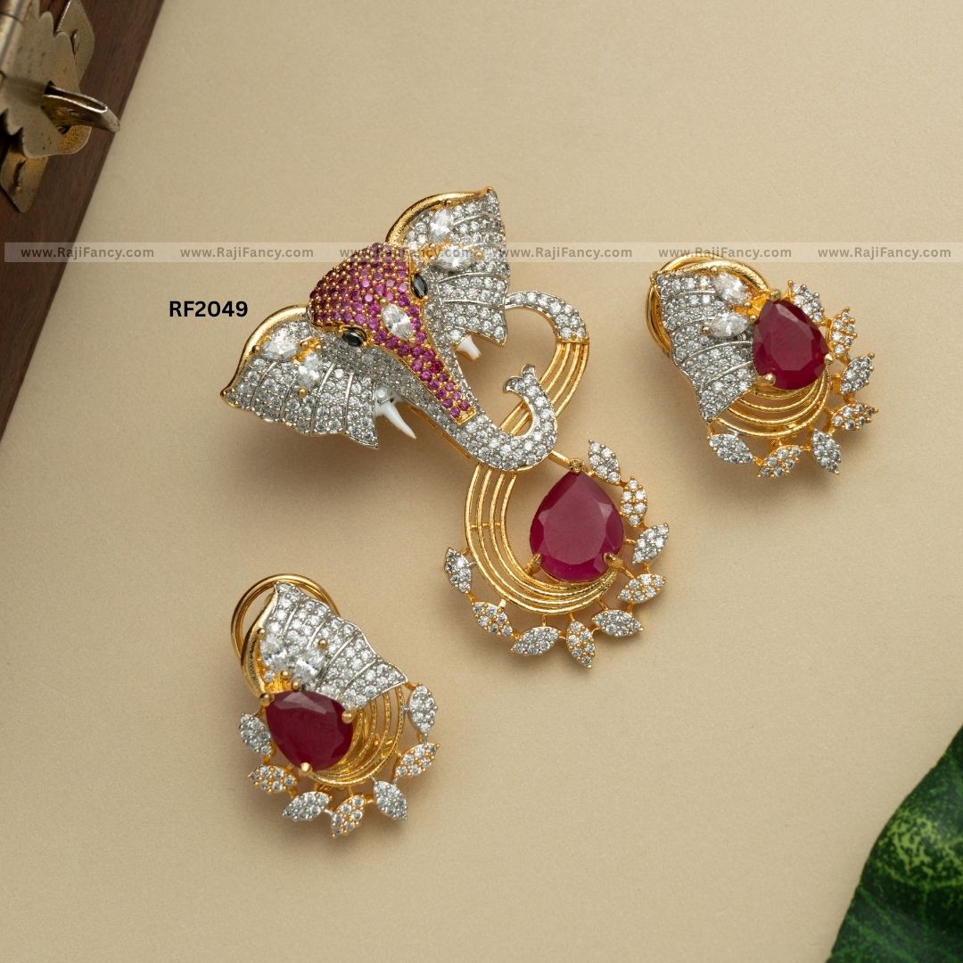 Gajanan Pendant & Earring RF2049