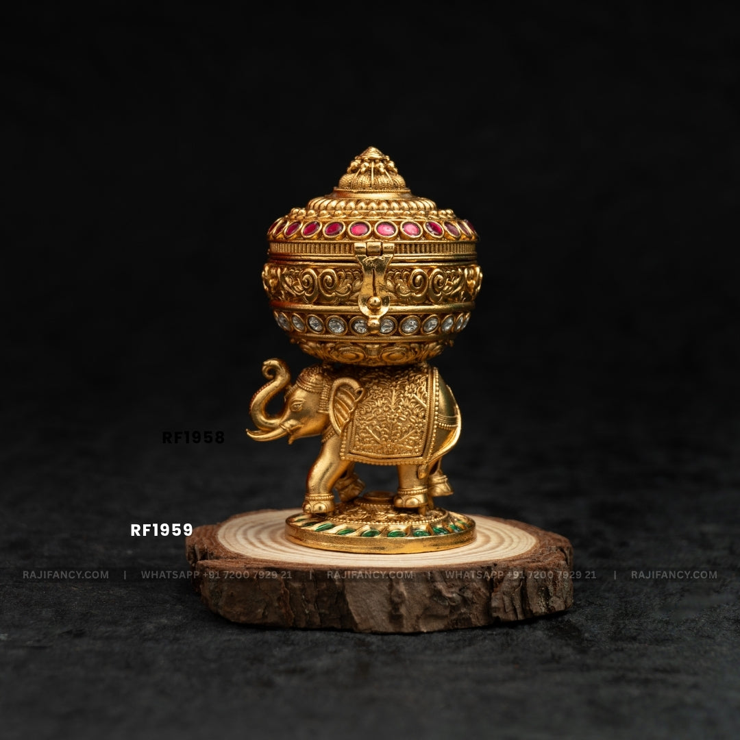 Heritage Elephant Kumkum Box RF1959