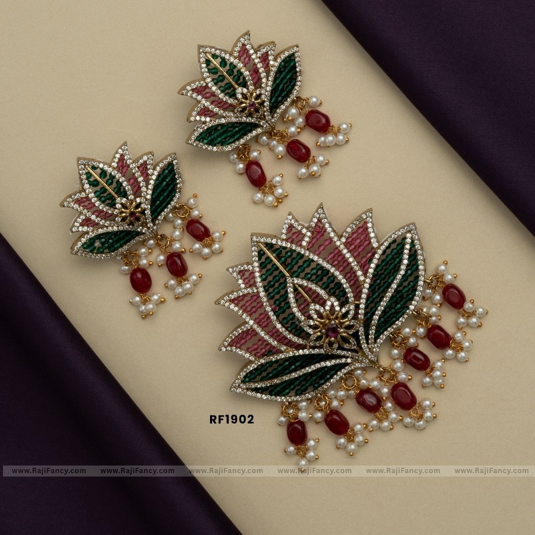 Lotus Pendant With Earring RF1902