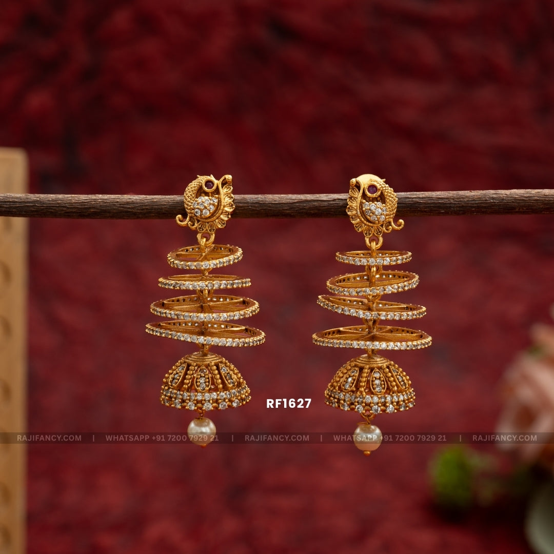 Mayil Solitaire Jhumka