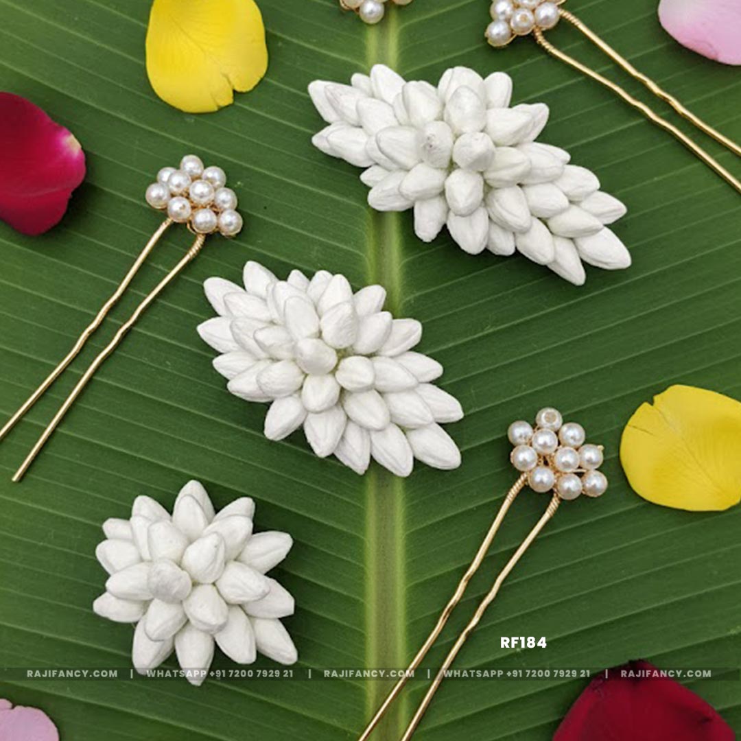 Mogra Artificial Flower Clips