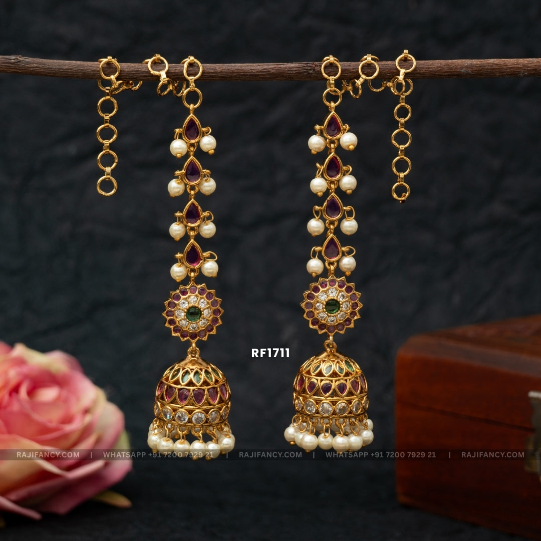 Multi Kemp Earchain Jhumka RF1711
