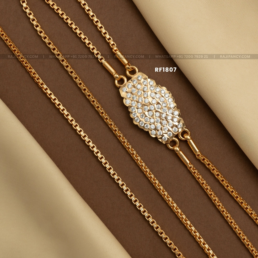 Nethra Pave Mugappu Chain (24 Inches) RF1807