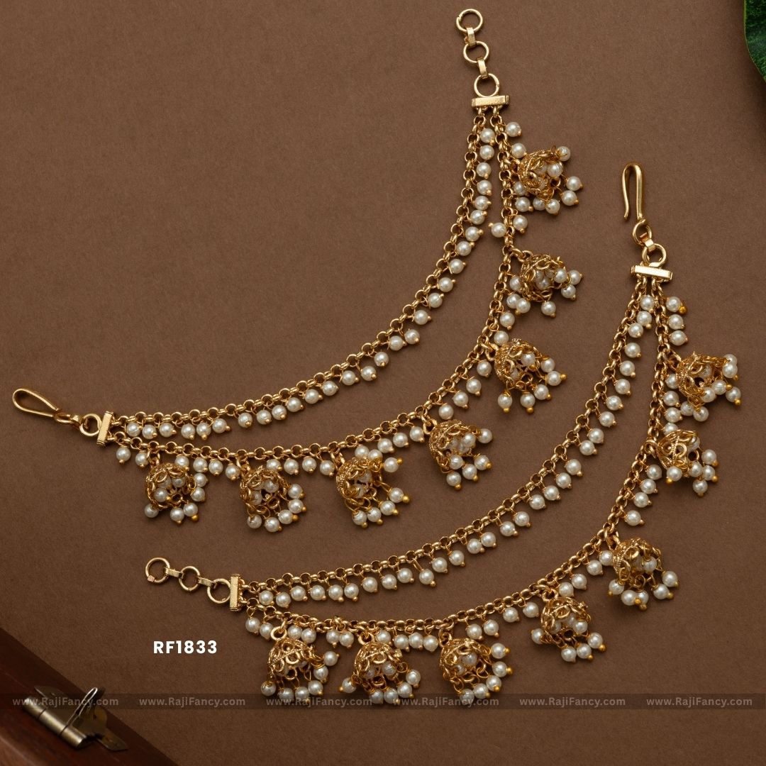 Pearl Jhumki Earchain RF1833