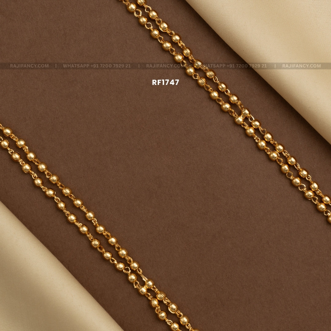 Plain Golden Ball Chain (24 Inches) RF1747