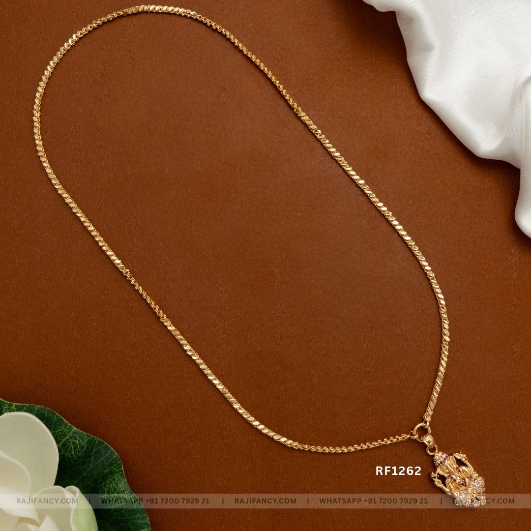 Ganpati Chain Ruby(24 Inches)