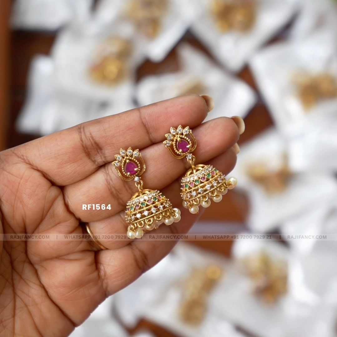 RF1564 Mayuri Lotus Jhumka