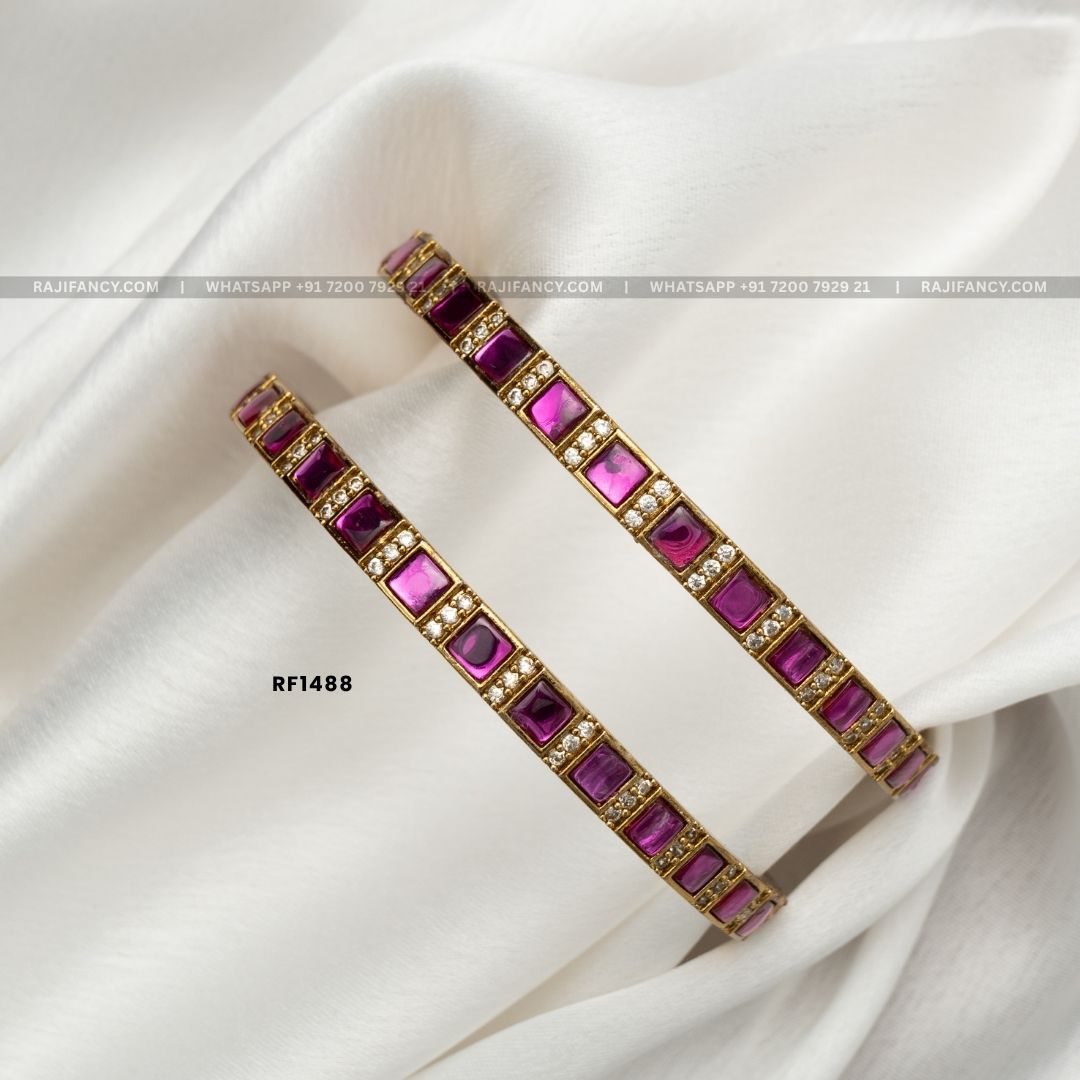Square Ruby Bangle