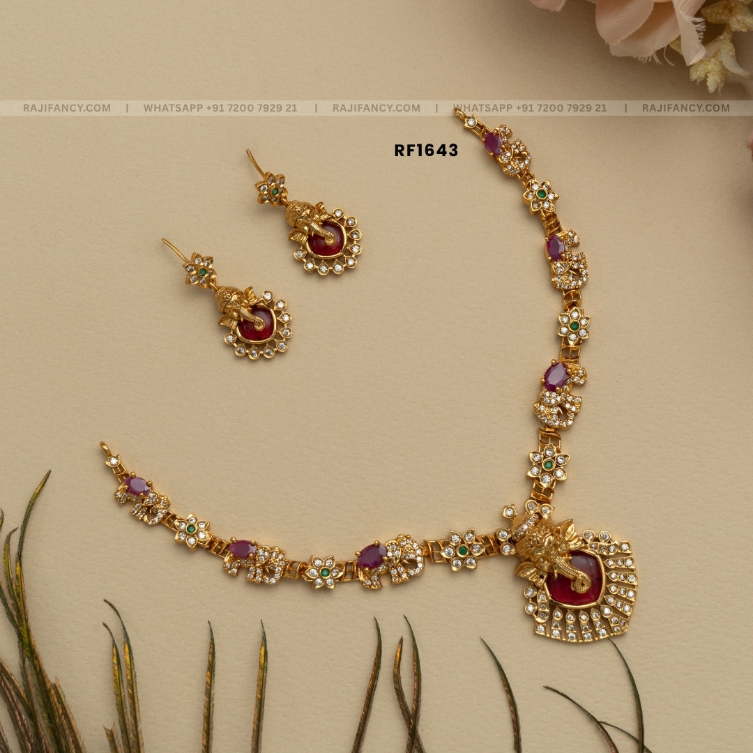 Vinayaka Ruby Necklace
