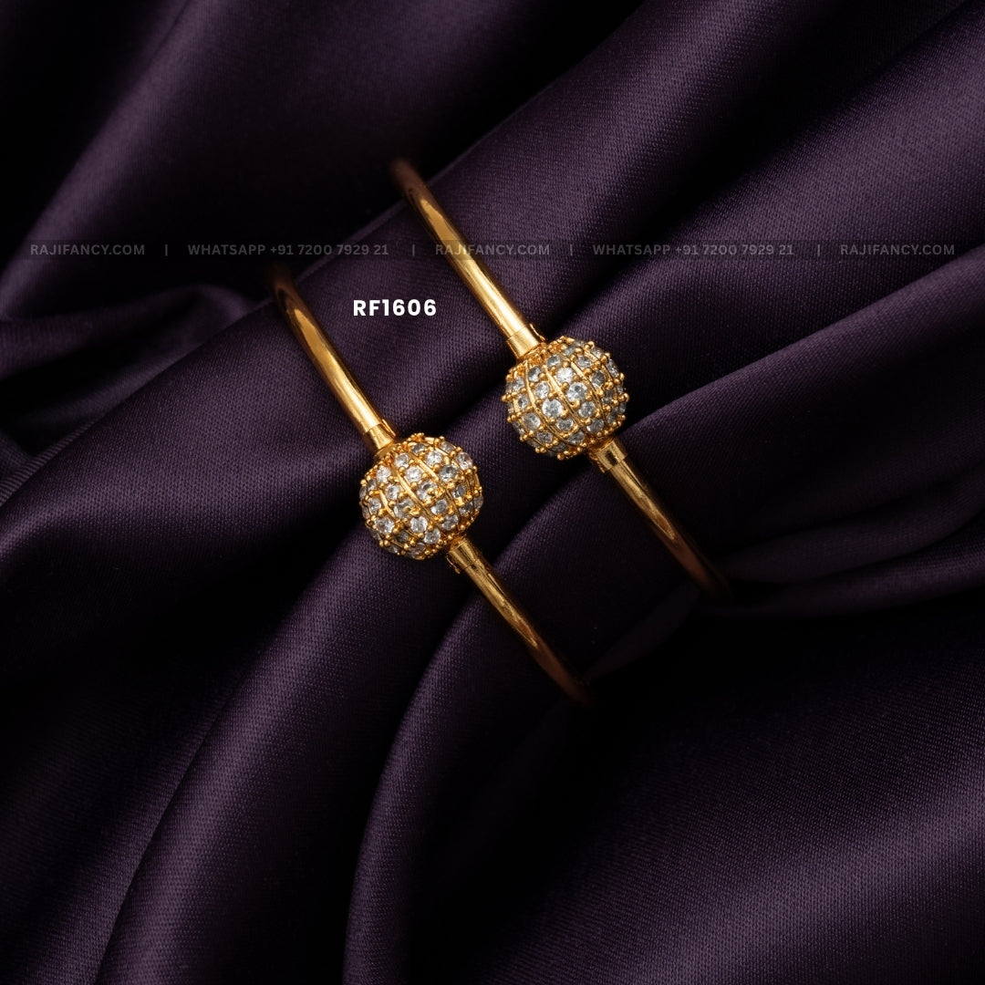 White Half Ball Bangle (Baby Bangle)