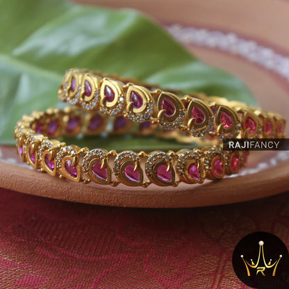 Crystal Ruby Bangles