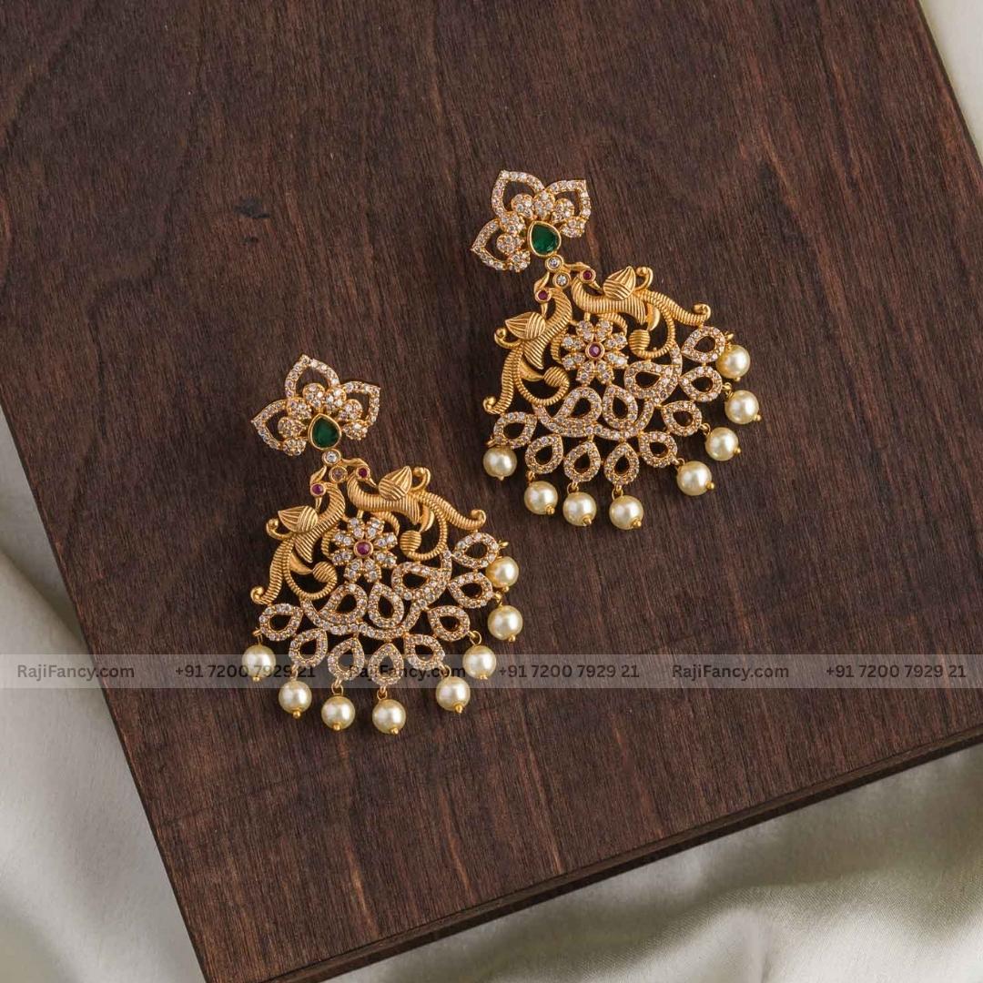 AD Floral Peacock Necklace