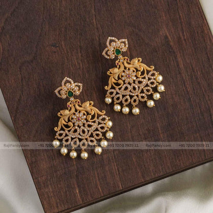 AD Floral Peacock Necklace