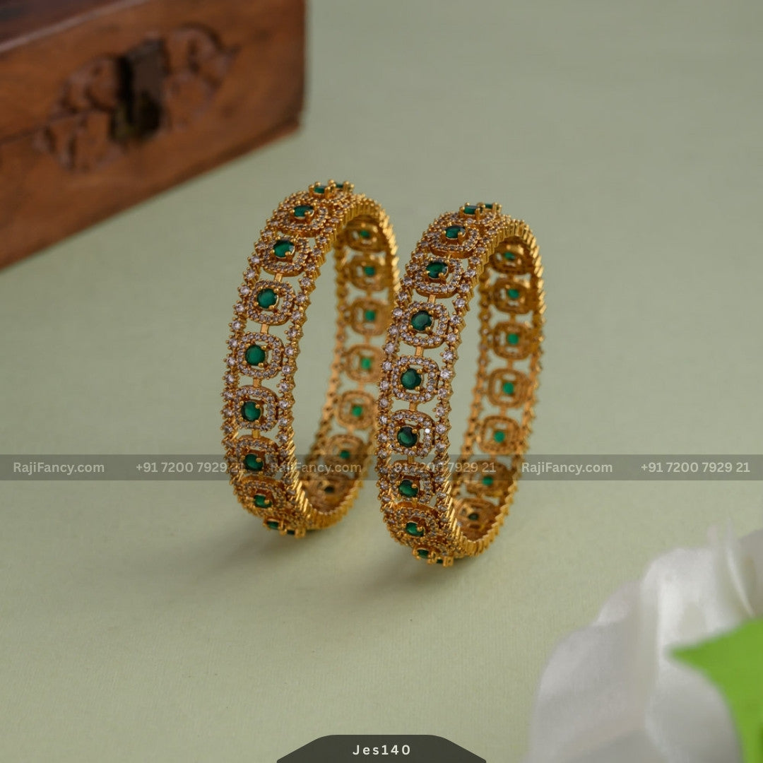 Block Green Bangle