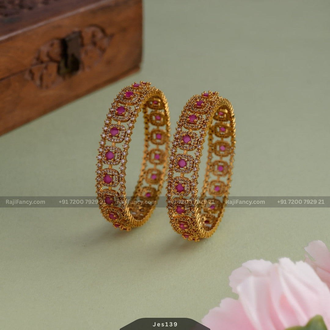 Block Ruby Bangle