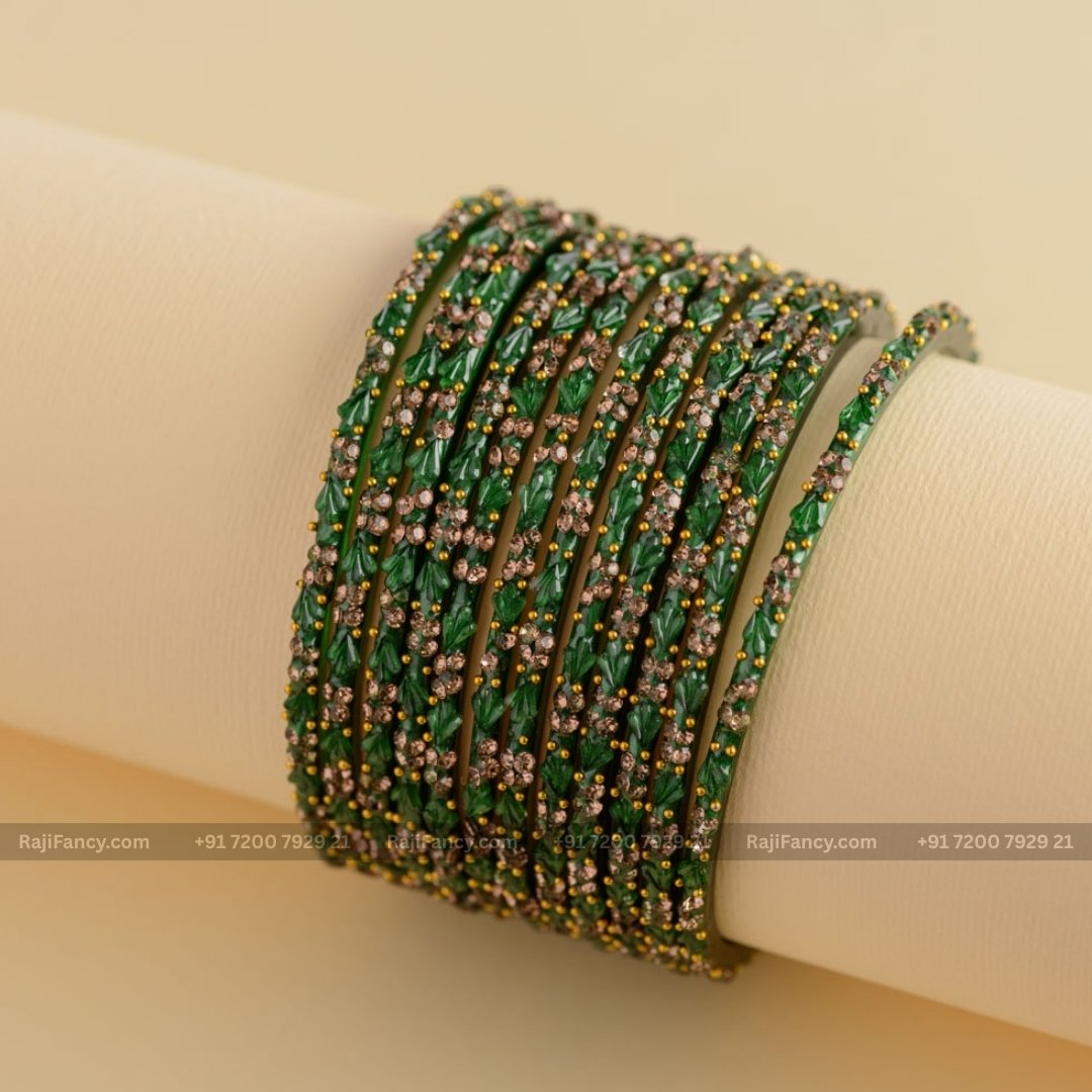 Emerald Leaf Bangle