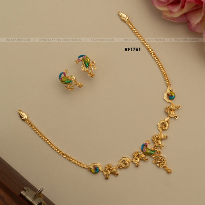 Golden Peacock Necklace RF1761