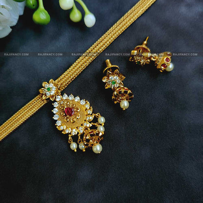 Enchanting Choker Flower Drops