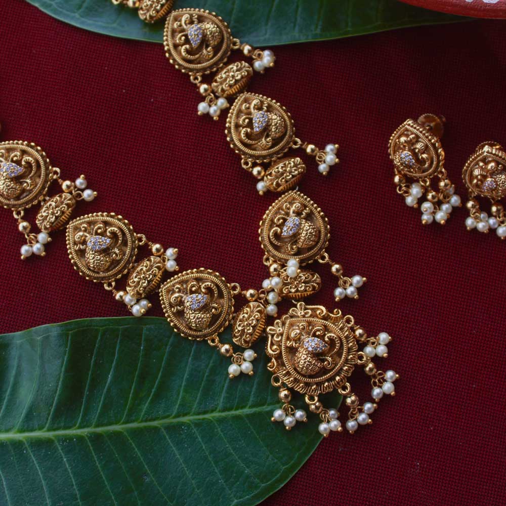 Golden Peacock Necklace