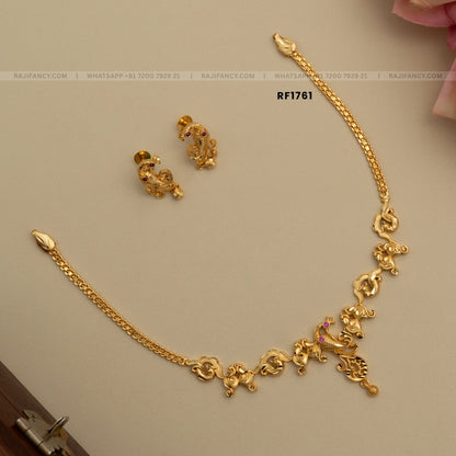 Golden Peacock Necklace RF1761
