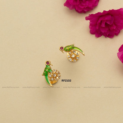 Green Enamel Parrot RF2102