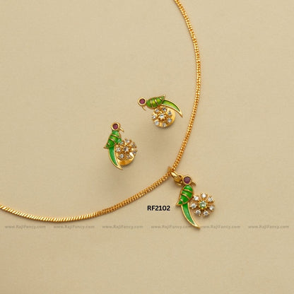 Green Enamel Parrot RF2102