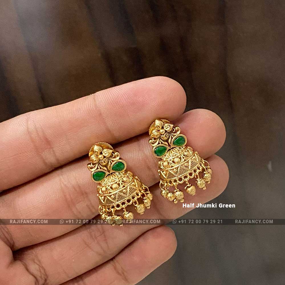 Half Jhumki Green