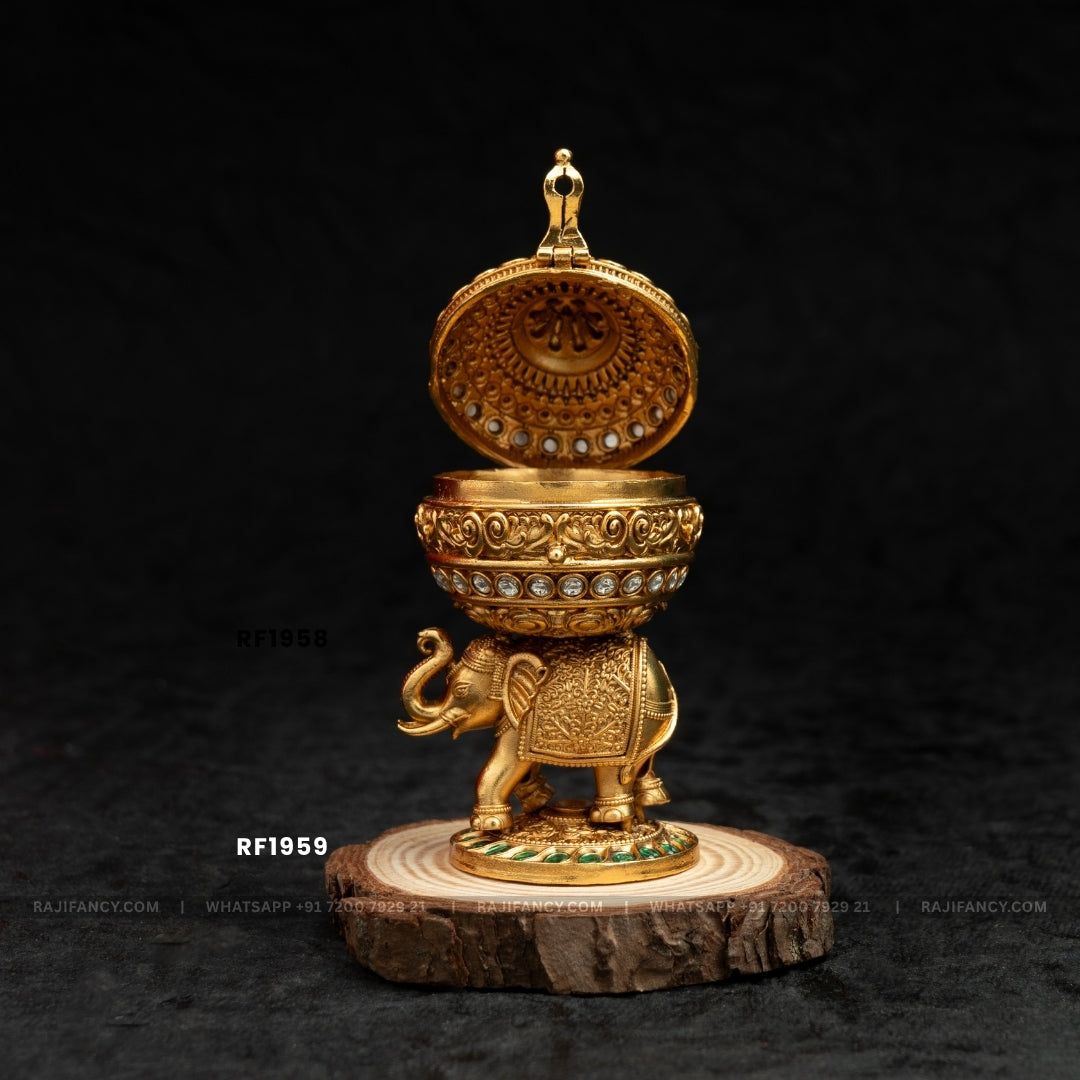 Heritage Elephant Kumkum Box RF1959