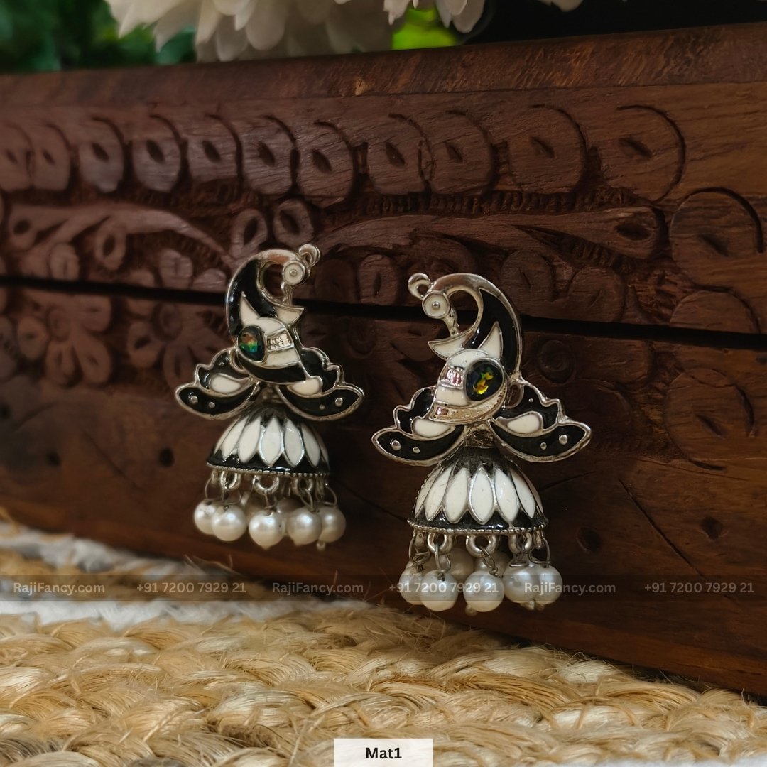 Meenankari Peacock White