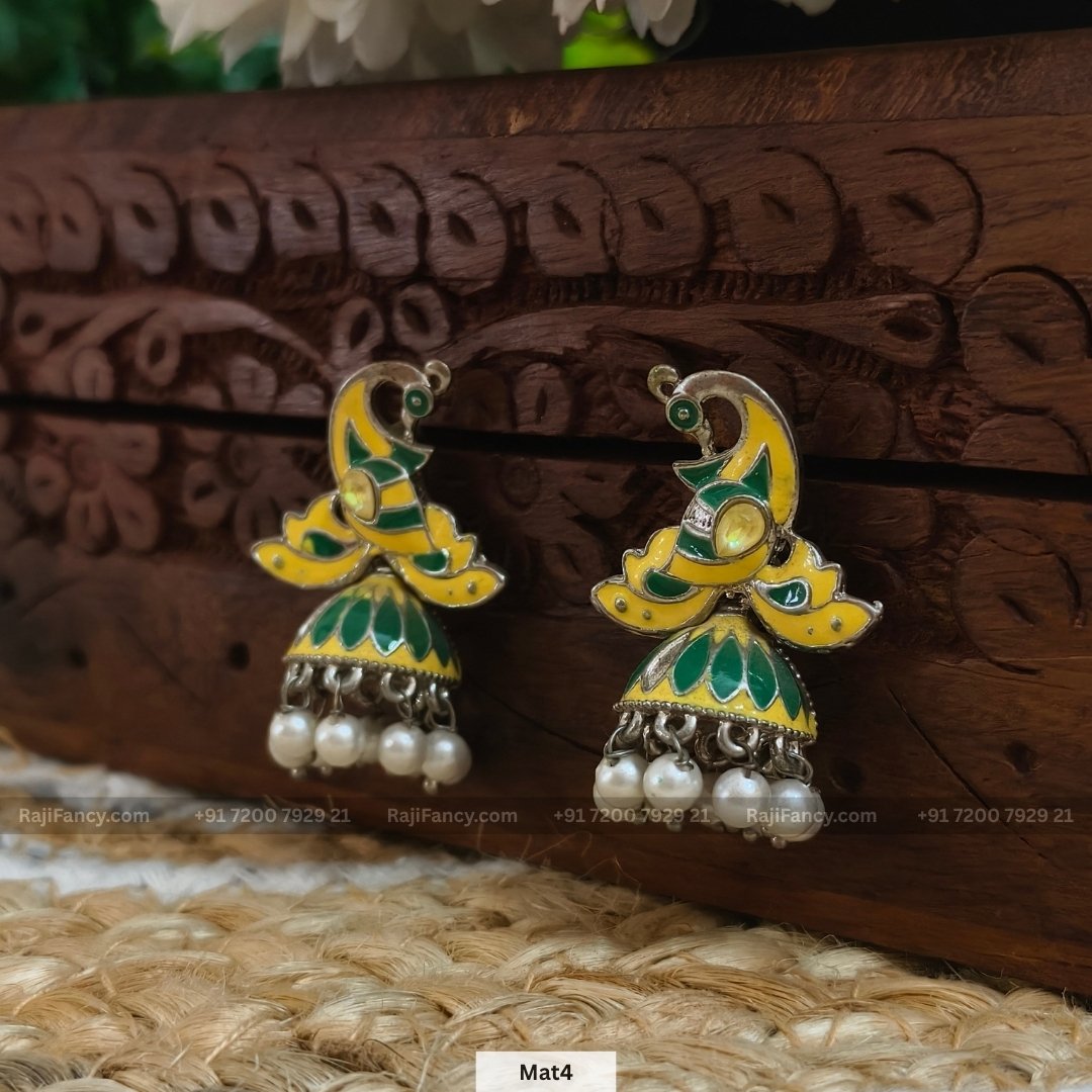 Meenankari Peacock yellow