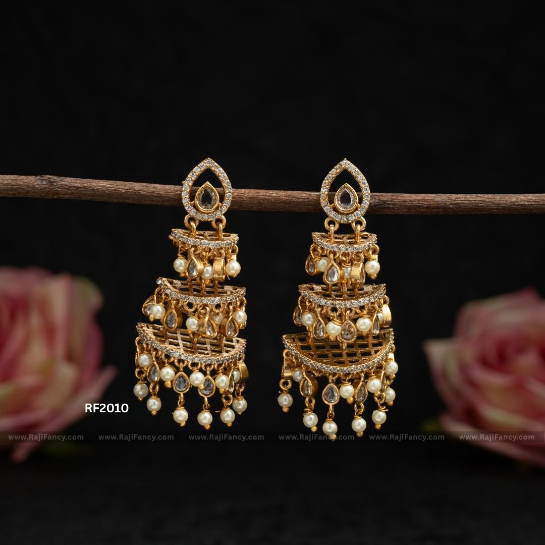 Multi-Tier Pearl Jhumka RF2010