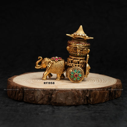 Hanuman & Elephant Kumkum Box RF1958
