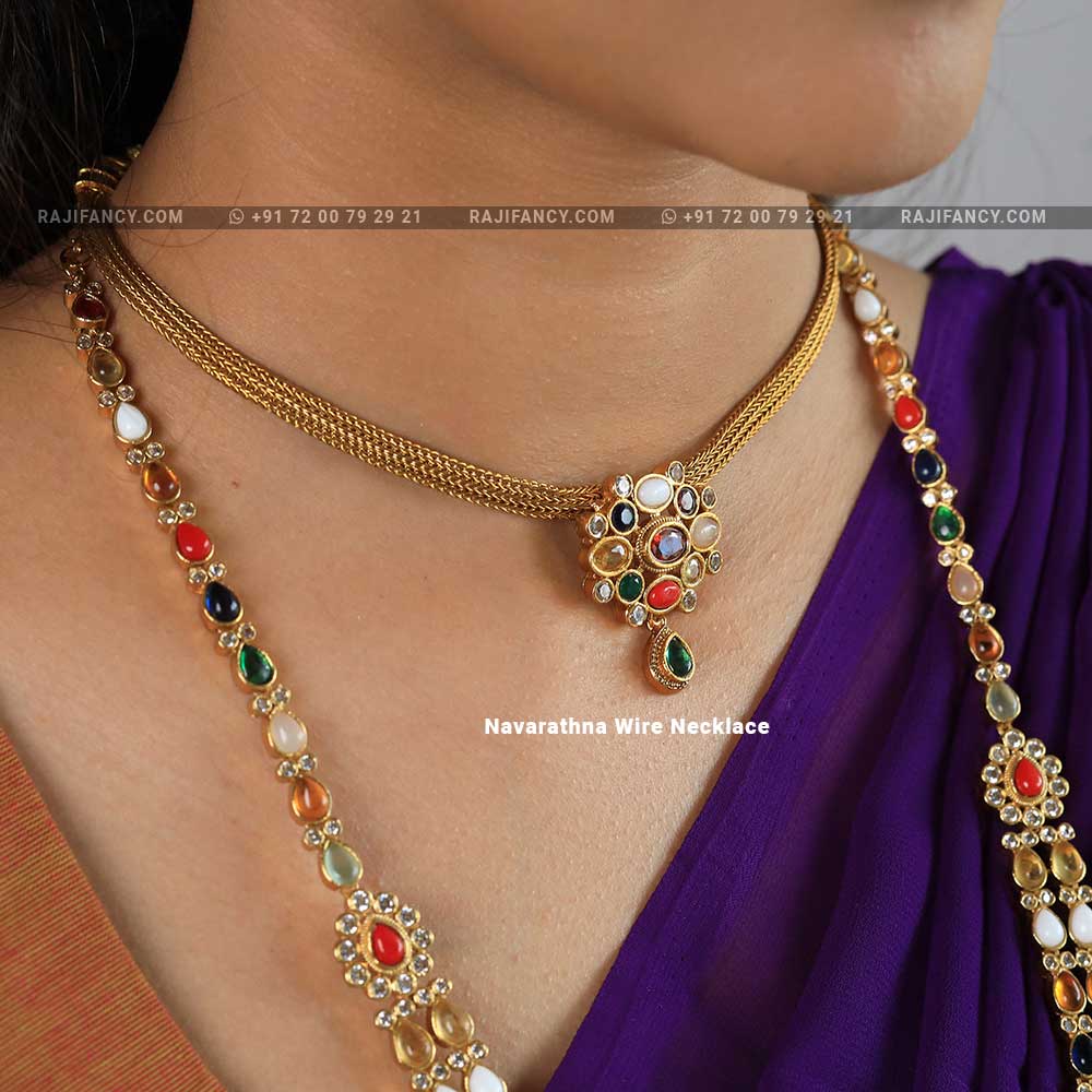 Navarathna Wire Necklace