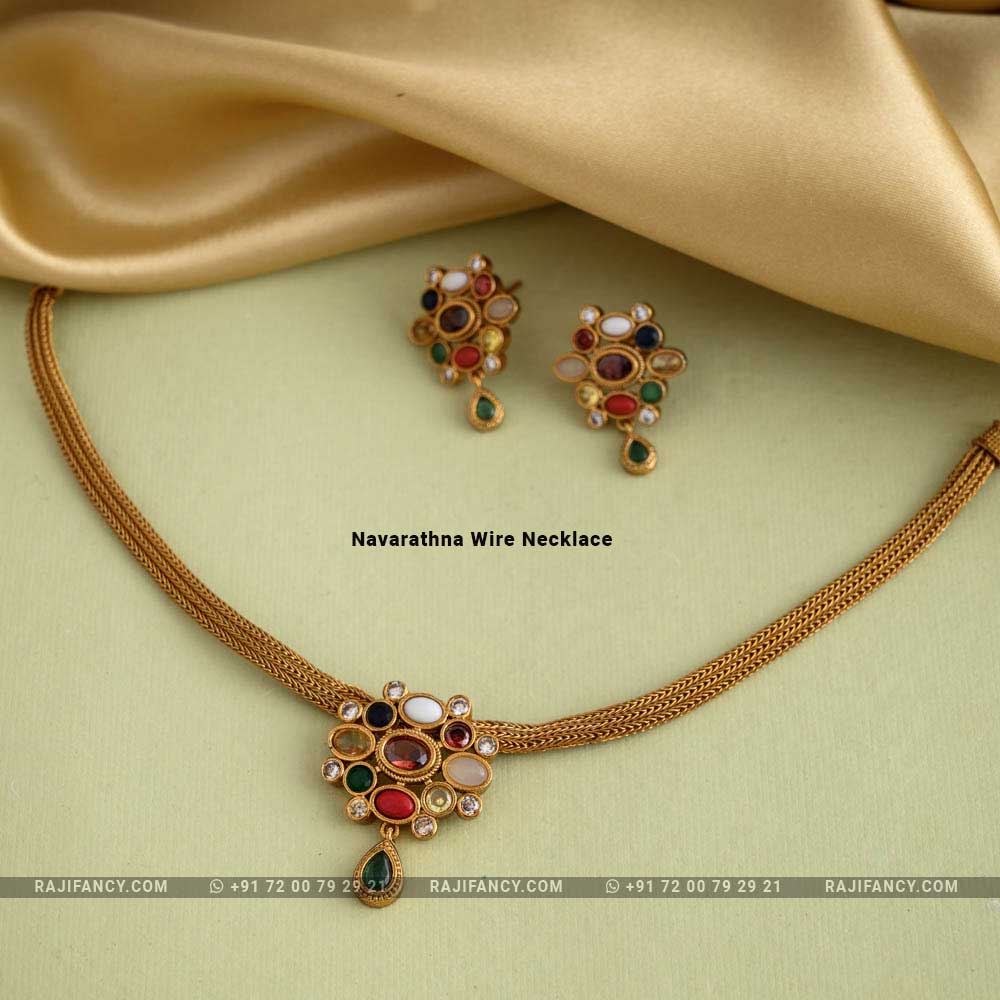 Navarathna Wire Necklace