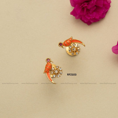 Orange Enamel Parrot RF2103
