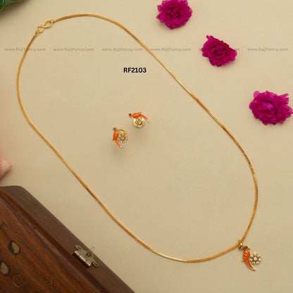 Orange Enamel Parrot RF2103