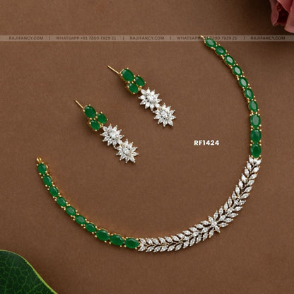 Pallavi Emerald Blossom Set
