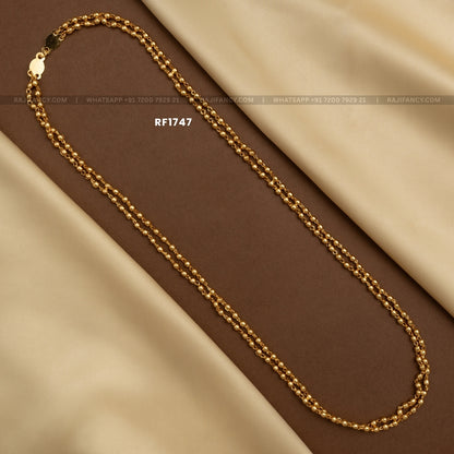 Plain Golden Ball Chain (24 Inches) RF1747