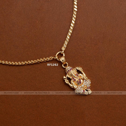 Ganpati Chain Ruby(24 Inches)