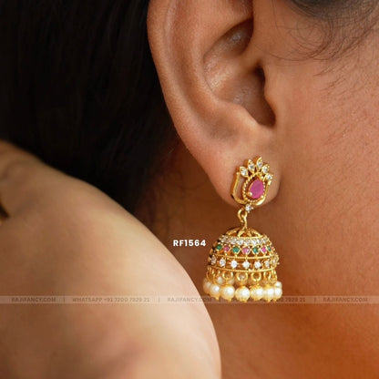 RF1564 Mayuri Lotus Jhumka