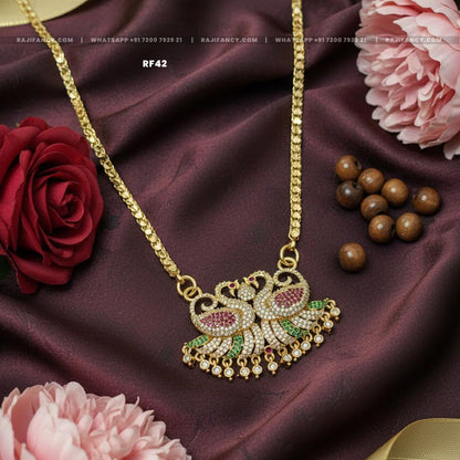 Dual Swan Stone Chain