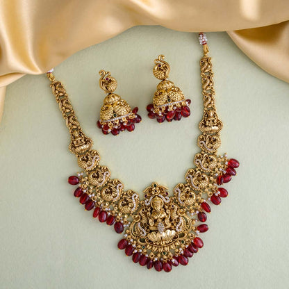 Red Lakshmi Bridal Necklace