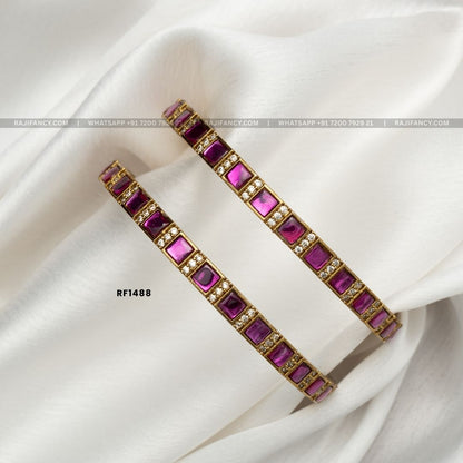 Square Ruby Bangle