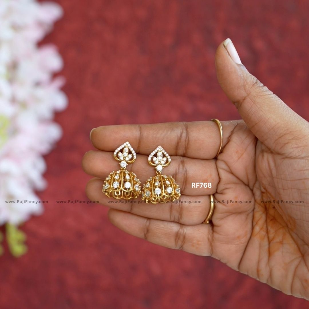 Tanishq  Golden Jhumka RF1798