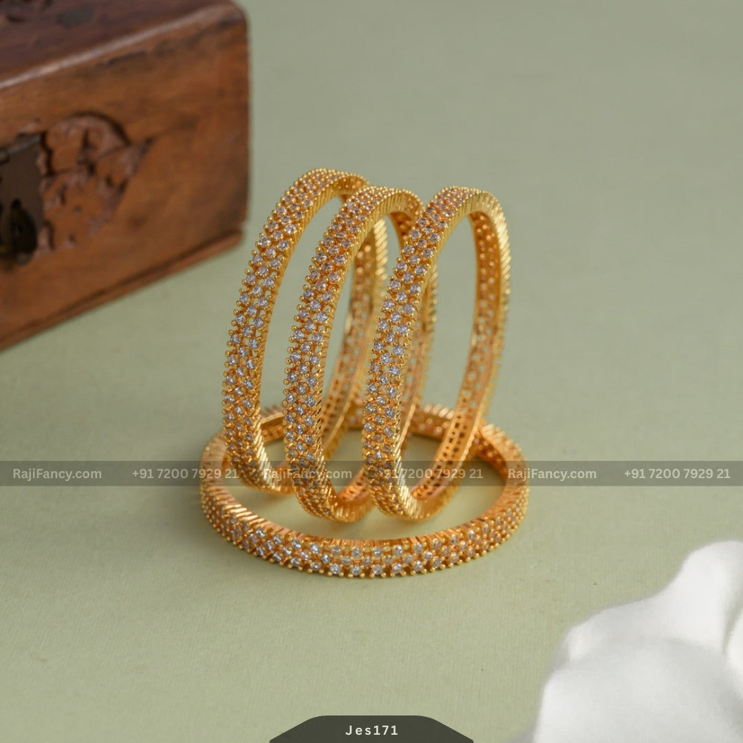 White Stone Bangle