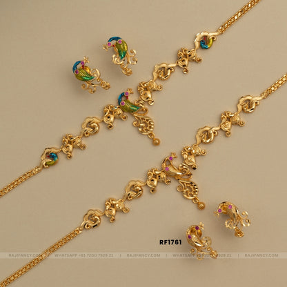 Golden Peacock Necklace RF1761